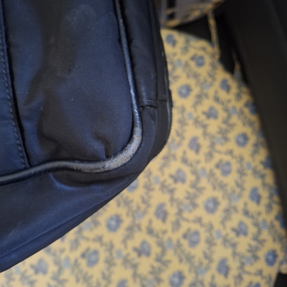 Vintage Prada Black Nylon Unisex Laptop Messenger Briefcase Bag *Read* - Picture 7 of 11